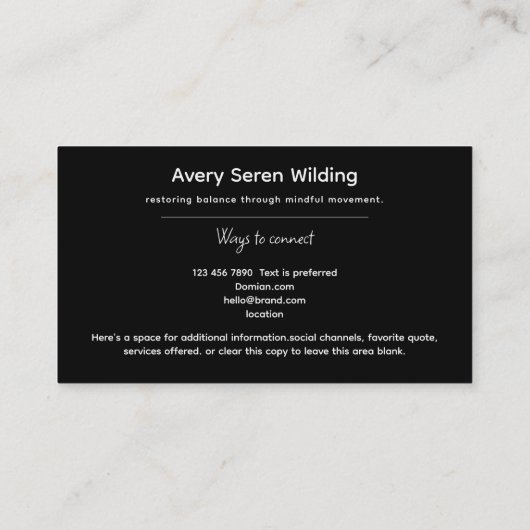 The Tree Between Worlds | Tree of Life Red/Blk Visitekaartje (Achterkant)