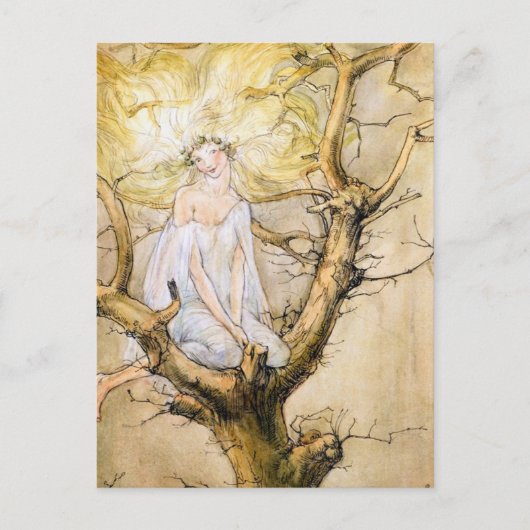 The Tree Fairy Vintage  Briefkaart (Voorkant)