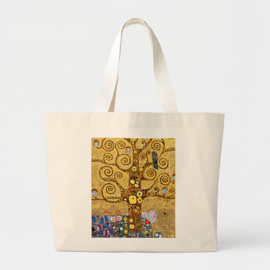 “ The Tree of Life ” , Gustav Klimt Grote Tote Bag (Voorkant)