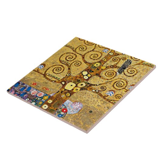 “ The Tree of Life ” , Gustav Klimt Tegeltje (Zijkant)
