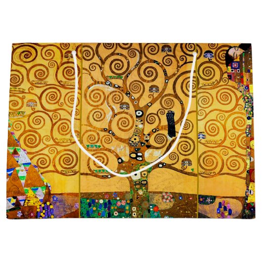 The Tree of Life, Klimt Large Gift Bag Groot Cadeauzakje (Voorkant)