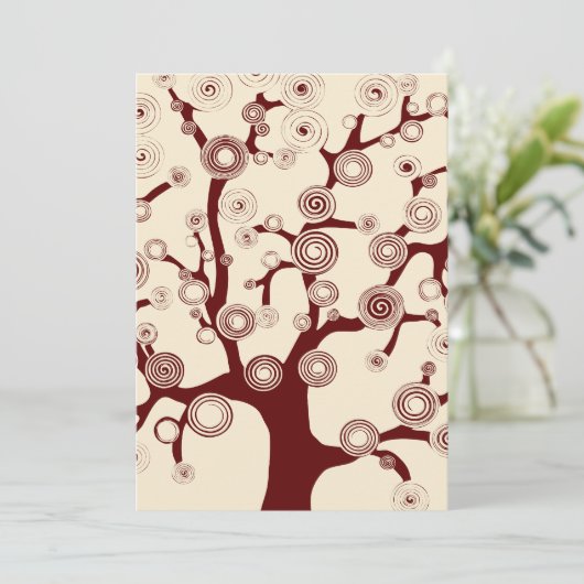 The Tree of Life Wedding Invitation Kaart (Staand voorkant)