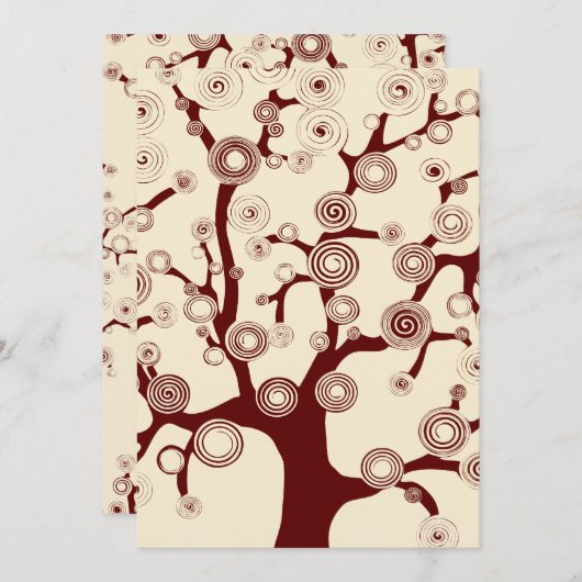 The Tree of Life Wedding Invitation Kaart (Voorkant / Achterkant)