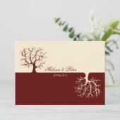 The Tree of Life Yin-Yang Wedding Invitation Kaart (Staand voorkant)