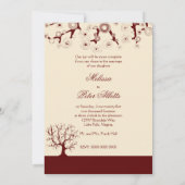 The Tree of Life Yin-Yang Wedding Invitation Kaart (Achterkant)