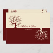 The Tree of Life Yin-Yang Wedding Invitation Kaart (Voorkant / Achterkant)