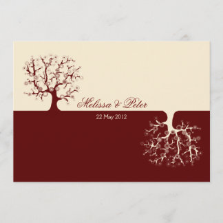 The Tree of Life Yin-Yang Wedding Invitation Kaart