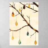 The tree with golden leaves is a popular wall  poster (Voorkant)