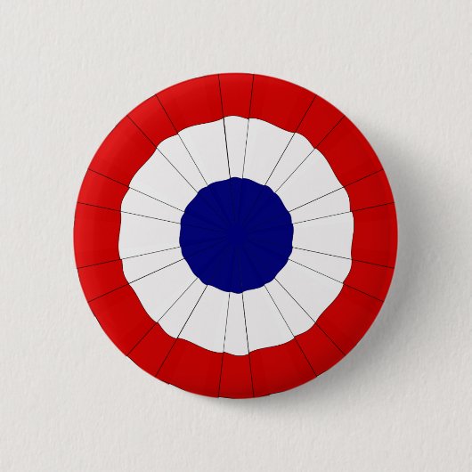The tricolour cockade – Rosette Ronde Button 5,7 Cm (Voorkant)
