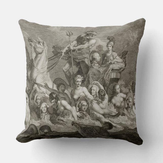 The Triumph of Britannia, c.1765 (graving) Kussen (Voorkant)