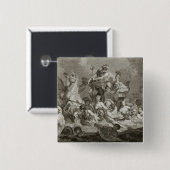 The Triumph of Britannia, c.1765 (graving) Vierkante Button 5,1 Cm (Voorkant /achterkant)