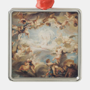 The Triumph of Cupid over alle goden, 1752 Metalen Ornament