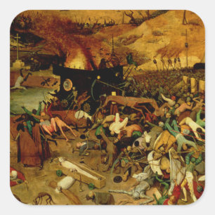 The Triumph of Death, c.1562 (olie op het paneel) Vierkante Sticker