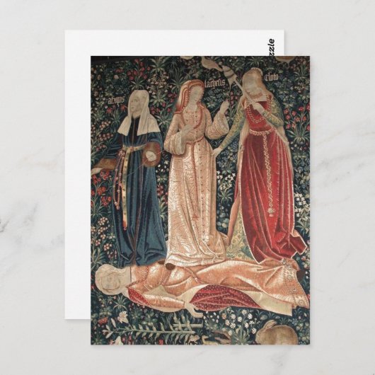 The Triumph of Death , of The 3 Fates Flemish tape Briefkaart (Voorkant / Achterkant)