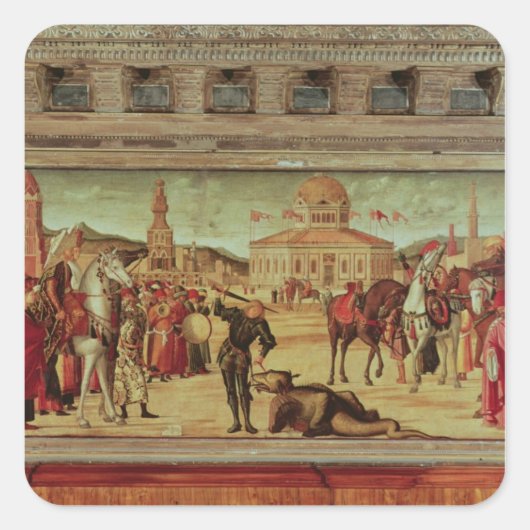 The Triumph of St. George, 1501-7 Vierkante Sticker (Voorkant)