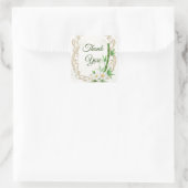 The Tropical Imperial Bamboo Garden Wedding  Vierkante Sticker (Tas)