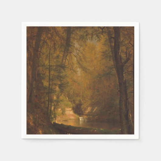 The Trout Pool (1870) Artwork - Paper Napkin Servet (Voorkant)