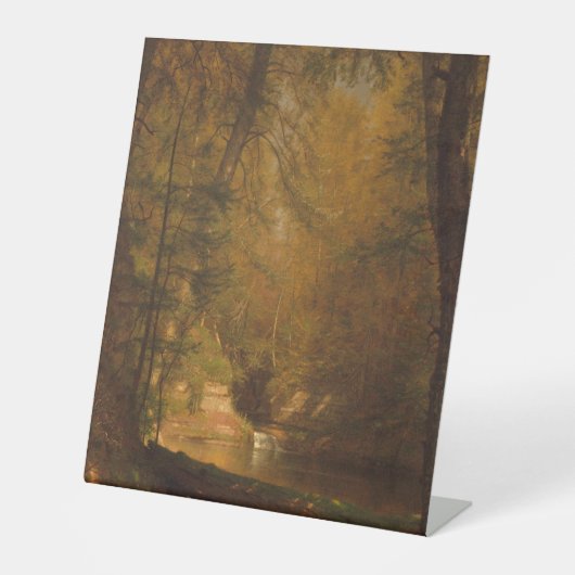 The Trout Pool (1870) Artwork - Pedestal Sign Reclamebord Met Voetstuk (Voorkant)