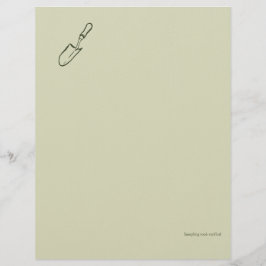 The Trowel -Botanists Pause- Minimalist Briefhoofd