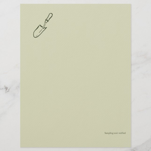 The Trowel -Botanists Pause- Minimalist Briefhoofd (Voorkant)