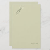 The Trowel -Botanists Pause- Minimalist Briefpapier (Voorkant / Achterkant)