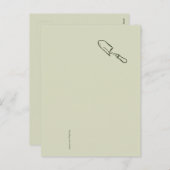 The Trowel -Botanists Pause- Minimalist Feestdagenkaart (Voorkant / Achterkant)