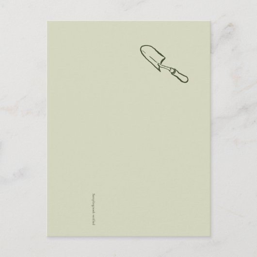 The Trowel -Botanists Pause- Minimalist Feestdagenkaart (Voorkant)