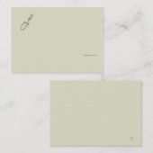 The Trowel -Botanists Pause- Minimalist Informatiekaartje (Voorkant / Achterkant)