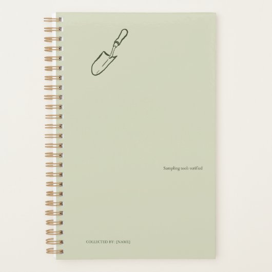 The Trowel -Botanists Pause- Minimalist Planner (Voorkant)