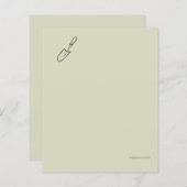 The Trowel -Botanists Pause- Minimalist Stationary (Voorkant / Achterkant)