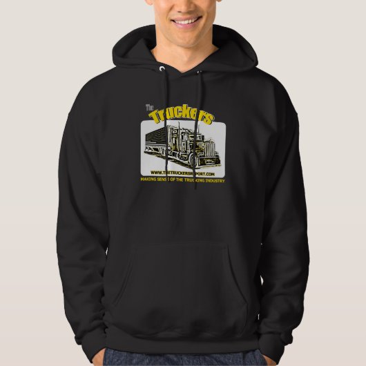 The Truckers meldt Dark Hoodie (Voorkant)