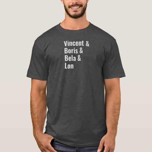 The True Kings of Gothic Horror-films. T-shirt (Voorkant)