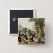 The Tuileries, 1856 Vierkante Button 5,1 Cm (Voorkant /achterkant)