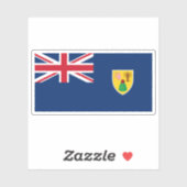 The Turks and Caicos Islands flag,British Overseas Sticker (Vel)