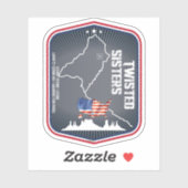 The Twisted Sisters Texas USA Motorcycle 02 Sticker (Vel)