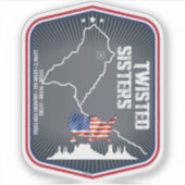 The Twisted Sisters Texas USA Motorcycle 02 Sticker (Voorkant)