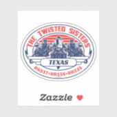 The Twisted Sisters Texas USA Motorfiets 01 Sticker (Vel)