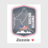 The Twisted Sisters Texas USA Motorfiets 02 Sticker (Vel)