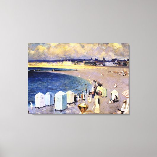 The Two Beaches in Winter, Parame, Saint-Malo Canvas Afdruk (Voorkant)