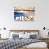 The Two Beaches in Winter, Parame, Saint-Malo Canvas Afdruk (Insitu (Slaapkamer))