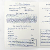 The Two Hearts Catholic Wedding Drieluik Programma (Binnenzijde eerst)