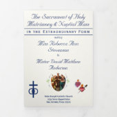 The Two Hearts Catholic Wedding Drieluik Programma (Cover)