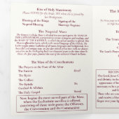 The Two Hearts Catholic Wedding Drieluik Programma (Binnenzijde eerst)