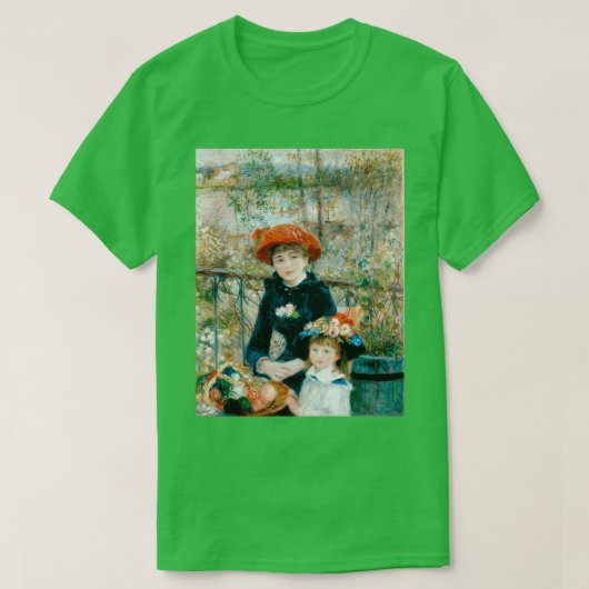 The Two Sisters On The Terrace by PierreAuguste Re T-shirt (Design voorkant)