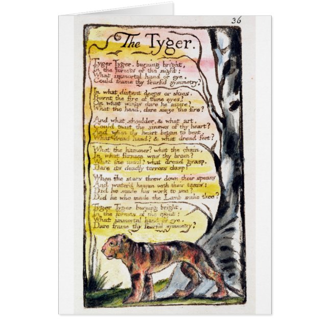 "The Tyger", bord 36 (Bentley 42) (Voorkant)