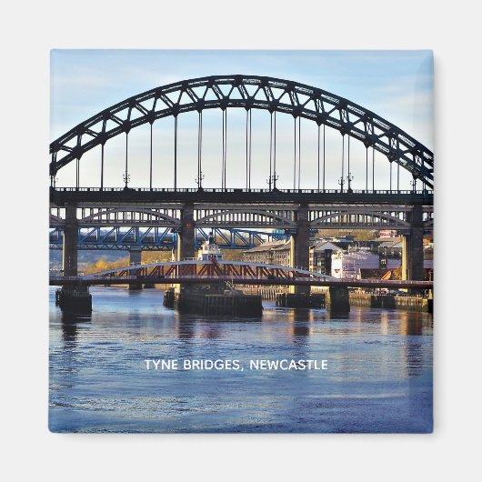 The Tyne Bridges, Newcastle upon Tyne, Engeland Magneet (Voorkant)
