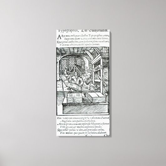 The Typographer, uitgegeven door Hartman Schopper Canvas Afdruk (Voorkant)