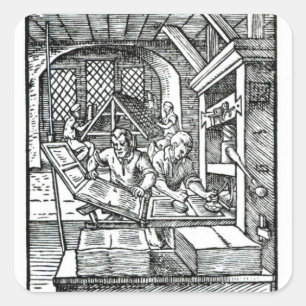 The Typographer, uitgegeven door Hartman Schopper Vierkante Sticker