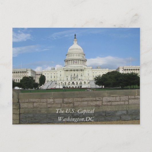 The U.S. Capital Washington, DC Briefkaart (Voorkant)