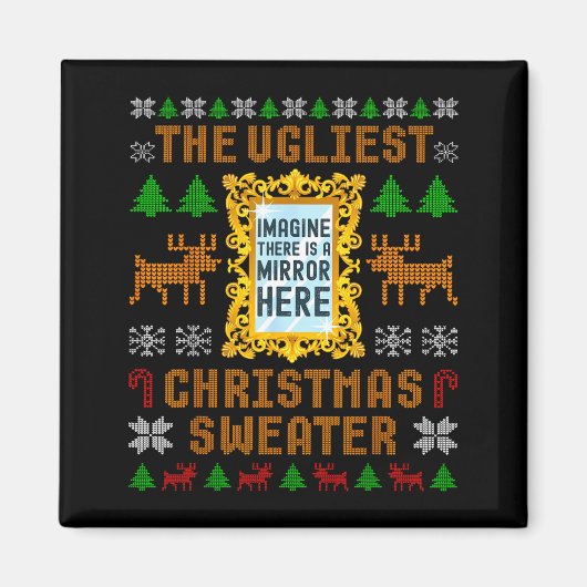 The Ugliest Christmas Sweater With An Image Of A M Magneet (Voorkant)